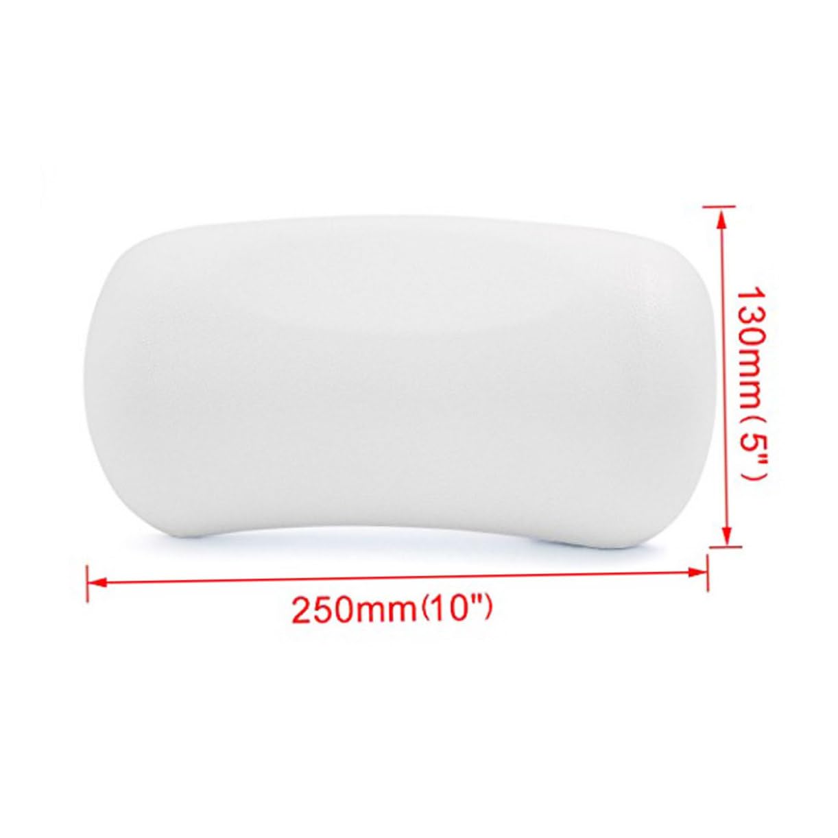 BESTYASH Cuscino 7 Ventose Potenti in Materiale Pu per Vasca da Bagno Colore Bianco Confortevole e Antiscivolo per Spa e Bagno per Adulti e Ragazzo Ragazza