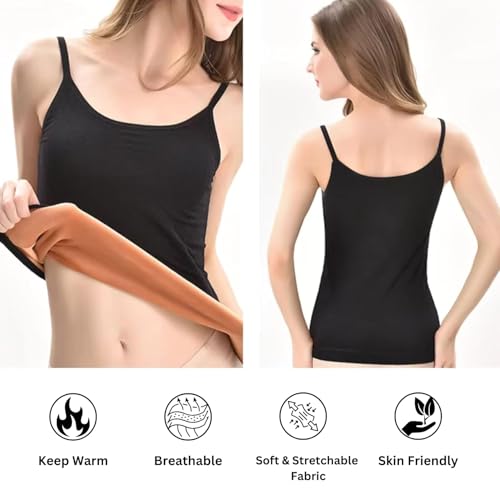 Image of Sizi Women Padded Camisole Workout Top| Tank Top with No Trace,Square Neck Seamless Vest,Elastic Removable Wide Shoulder Strap Camisole