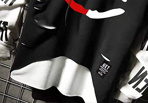 Hello MrLin Heren Techwear Hip Hop Hoodie Japanse Streetwear Patchwork Urban Jumper - Image 4