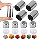 4 Stück Mini Salzstreuer, 5ml Kleine Salzstreuer, Edelstahl Salz und Pfefferstreuer Mit Deckel, Gewürzstreuer mit Löchern für Unterwegs, Camping, Bento Box, Outdoor-Grill und Home Spice