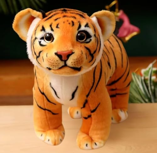 Image of Tickles Siberian Jungle Tiger Soft Stuffed Plush Animal Toy for Kids Boys & Girls Birthday Gift (Color: Yellow & Black Size: 40 cm)