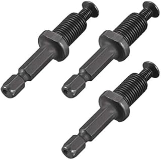 sourcing map 3/8"-24UNF Drill Chuck Adapter, Keyless Drill Chuck Adapter Hex Shank for Impact Driver