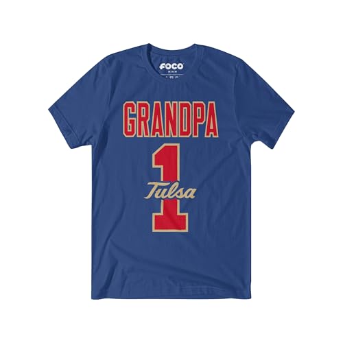 FOCO Tulsa Golden Hurricane NCAA Mens Number 1 Grandpa T-Shirt - True Royal - M
