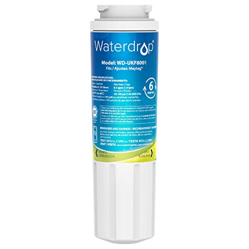 Waterdrop WD-UKF8001 UKF8001 Refrigerator Water, Replacement for Maytag UKF8001AXX-750, UKF8001AXX-200, Whirlpool 4396395, EDR4RXD1