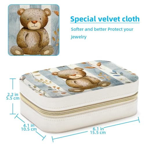 Boîte à bijoux portable ours : solution anti-nœuds colliers et bagues - 5