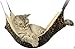 OCSOSO Cat Kitten Pet Cage Hammock with Stand. (L1, Leopard)