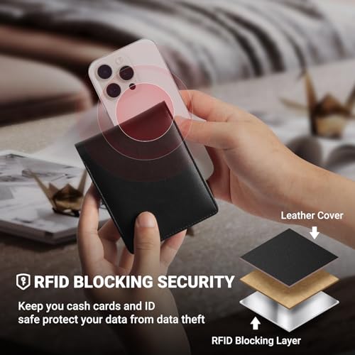 GNDR Wallet For Men RFID Blocking Black Wallets Bifold Faux Leather Card Holder Front Pocket Mens Accessories With Gift Box4