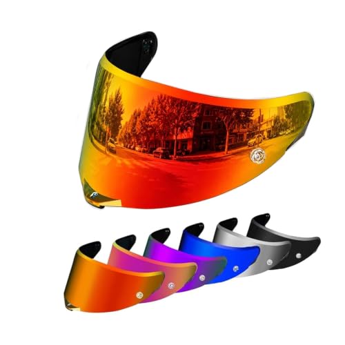 Image of PSLER Shatterproof Helmet Visor for Pista GPR Corsa-r Race 3,Deep Gold Red