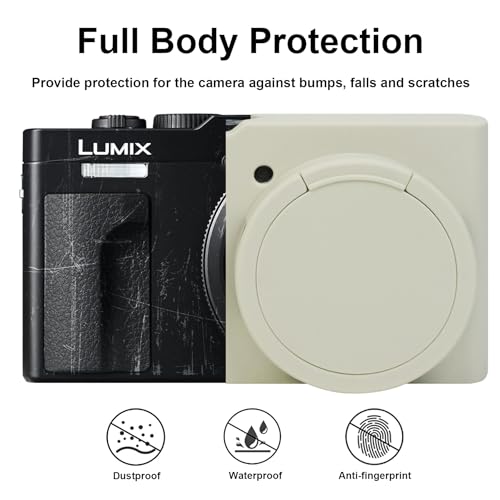 Funda de silicona para cámara Panasonic ZS99 blanca miniatura 3