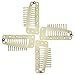 20pcs Clip in Hair Extensions, Jmkcoz Snap-Comb Wig Clips with Rubber for Hair Extension Beige