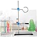 COSMEVIVI 1pc Laboratory Retort Stand Miniature Iron Frame High Portable Support for Chemistry Experiments Easy to Assemble Stable Base for Classroom and Industrial Use Random Style