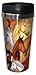 Horse Heads Collectible Art Travel Mug, Stainless Lined Coffee Tumbler, 16-Ounce - Gift for Horse People and Lovers - Tree-Free Greetings 77135