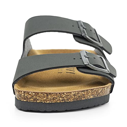 Image of FITORY Mens Sandals, Arch Support Slides with Adjustable Buckle Straps and Cork Footbed Size 7-14.5