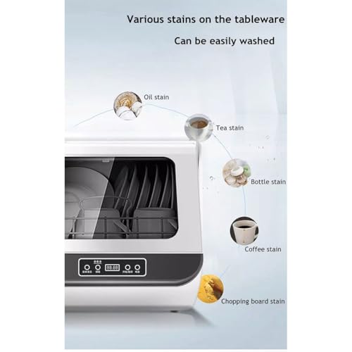 Mini lave-vaisselle portable noir de table avec 3 modes de lavage - 3