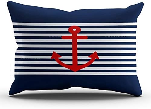 red nautical pillows
