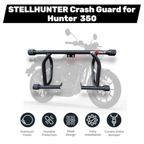 Image of MOXZILLA SteelHunter Crash Guard for Hunter 350 Bike with 4 Slider