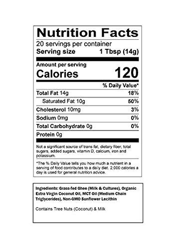 Omega PowerCreamer - Original Keto Coffee Creamer - Grass fed Ghee, MCT Oil, Organic Coconut Oil | Sugar Free, Low Carb, Gluten Free, Liquid, No Refrigeration (20 Servings)