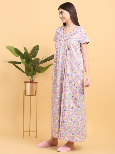 Image of Sweet Dreams Women's Cotton Maxi Night Dress Nightgown