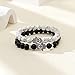 Couple Bracelets - Casual Fashion accessories ，long distance relationship gifts friendship bracelets (Black + White color (palm))