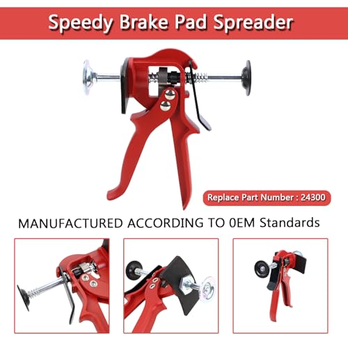 Xiaoyudou 24300 Speedy Brake Disc Pad Caliper Spreader Piston Reset Tool, Single Piston Brake Caliper Compressors Compatible with Most Vehicle & Trucks
