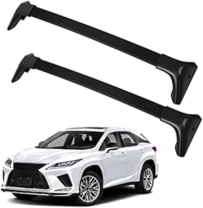 FINDAUTO 2pcs Crossbars fit for Lexus RX350 2016-2018 2020,for Lexus RX450h 2016-2020 OE Style Top Rail Roof Rack Aero Aluminum Cross Bar Luggage Rack Rail