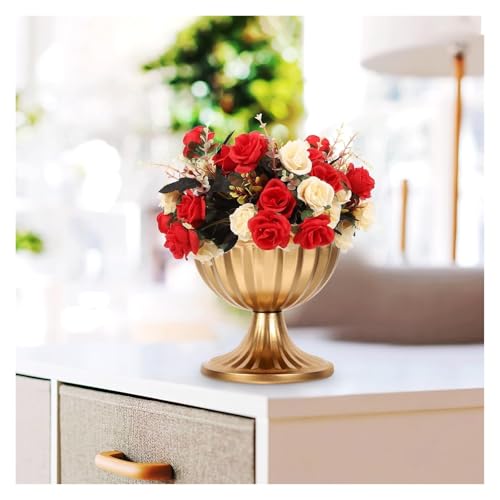 Jarrones para flores de metal estables para decoración retro 5