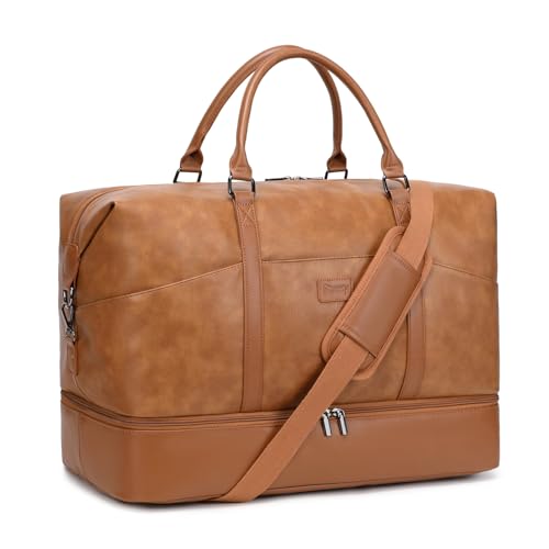 Faux Leather Weekender Bag