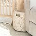 Crane Baby Woodland Nursery Basket, Animal Nursery Decor, Fabric Storage Bin, Collapsible Forest Decor, Hamper with Handles for Toys, Laundry, and Baby Items