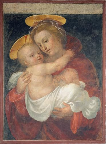 Tableau Impressions d'art Mural Dame et enfant célébrant la tendresse et l'art classique
