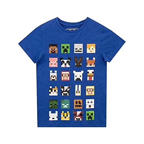 Minecraft Boys Royal Blue T-Shirt, Age 8-9 Cover