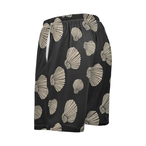 White Shell Pajama Shorts for Men Lounge Pants Athletic Shorts Men'S Sleep Shorts with Pockets, S-XXL3