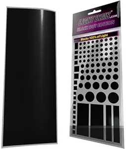 LightDims Black Out Edition - Light Blocking LED Covers for Routers, Electronics and Appliances and More. Blocks 100% of Light, in Retail Packaging.