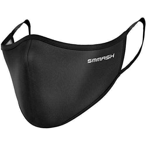 SMMASH Masque d'été de Protection, Anti Pollution, Masque Multi Usage, Lavable, Masque Anti poussiere, Masque Fashion Disponible en 2 Tailles, Fabriqué dans l'UE (GRAPHITE, L/XL) Cover