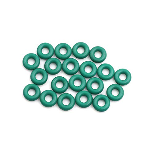 X AUTOHAUX Fluorine Rubber O-Rings, 8mm OD 3mm ID 2.5mm Width FKM Seal Gasket for Machinery Plumbing Green, Pack of 20