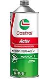 Castrol(カストロール) エンジンオイル Activ 4T 10W-40 JASO MA2 1L 二輪車4サイクルエンジン用 部分合成油