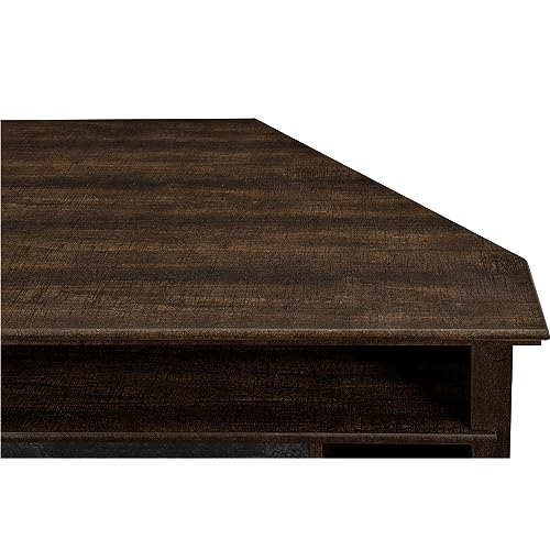 Ameriwood Home Overland Corner Fireplace TV Stand for TVs up to 50 Inch, Replaceable Electric Fireplace Insert Heater, Remote Control, Timer, Realistic Log and Flame Effect, Espresso - Thumbnail 7
