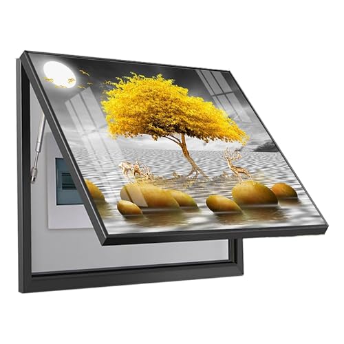 Copertura del contatore, cornice decorativa per coperture di scatole elettriche, pittura decorativa sul coperchio della scatola elettrica, decorazione La copertura della scatola elettrica (30 x 40 cm