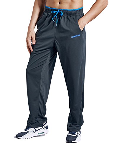 Zengvee Men's Sweatpants With Zipper Pockets Athletic Workout Pants For Sports,Gym,Running,Exercise(0316Grey-S) #TOP1
