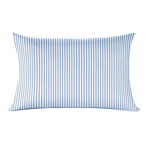 Fronha Listrada Teka Harmonia Azul 100% Algodão