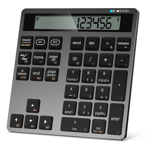 Rechargeable Wireless Number Pad for Laptop, 34...