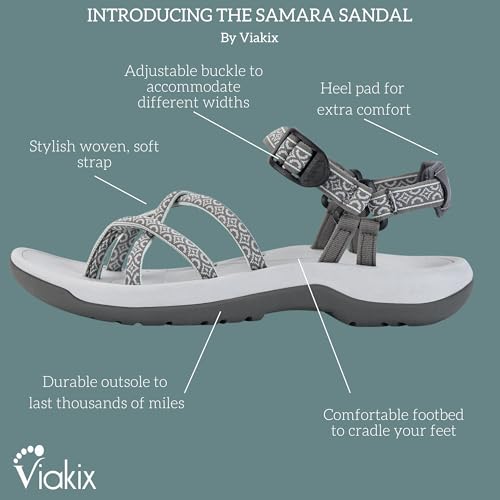 Image of Viakix Women's Walking Sandals - Premium Comfortable Sport Sandals for Outdoors, Travel, Hiking, Beach & Everyday Wear