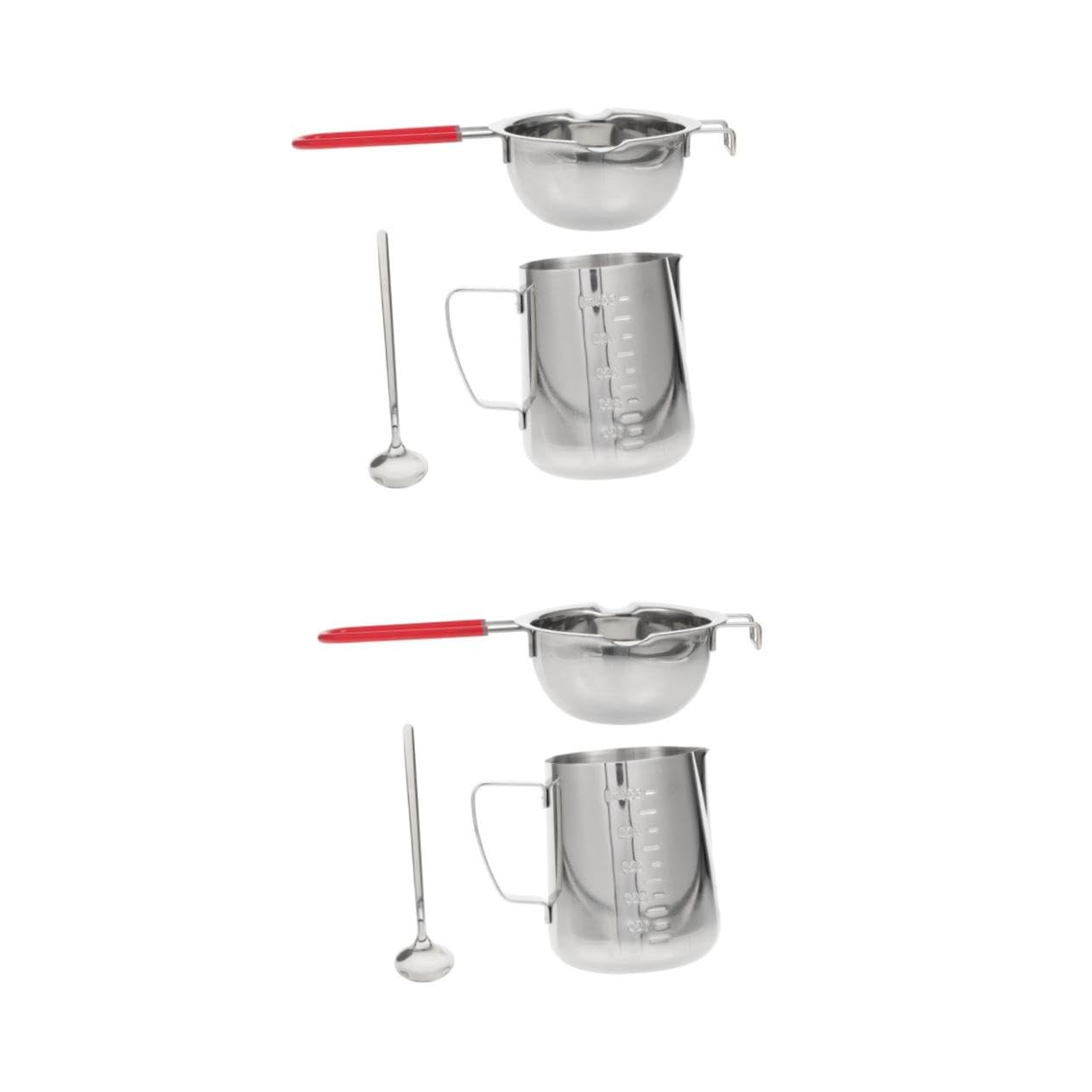 TOPBATHY 2 Set crogiolo di cioccolato cocoa butter fornellone Cucchiaio scanalato fabbricazione utensili da cucina ciotola di fusione anti-caldo Acciaio inossidabile