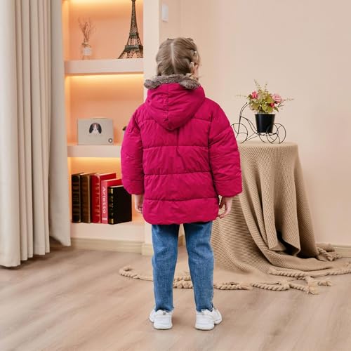 Enlifety 6M-5T Baby Toddler Winter Fleece Coat Boys Girls Cute Bear Ear Hooded Jackets with Pockets4