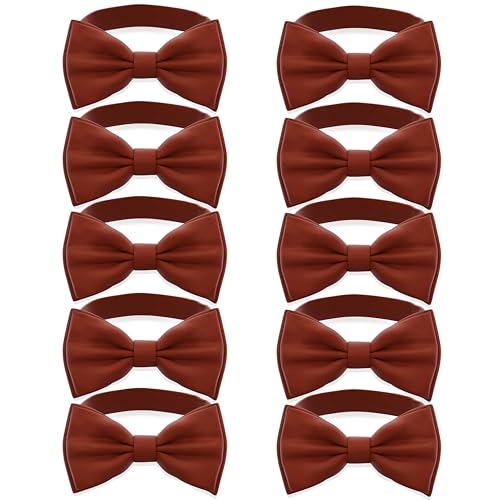 Image of Adam Young Men's Bow Ties Pre-Tied Style Formal Satin Classic Bowtie for Tuxedo Faux Silk