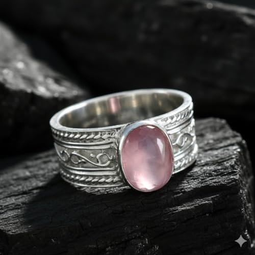 Image of 55Carat Choose Your Color Genuine Gemstone Sterling Silver Ring Band Vintage Handmade Jewelry Sizes 5-12