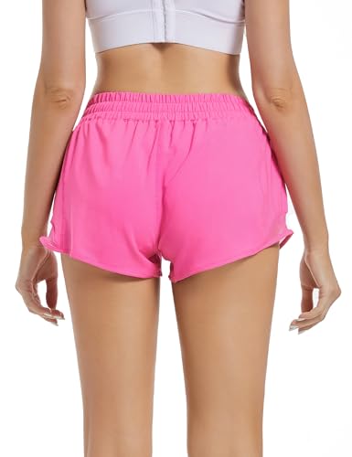 Hxunjw Athletic Shorts For Women,Mesh Lined 2.5 Inch/4 Inch Running Shorts,Quick Dry Active Workout Shorts With Zip Pocket thumb #2
