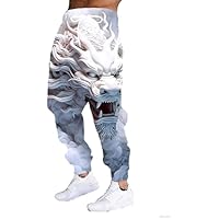 Pantalones Jogging Hombre Estampado Dragón Divertido Deportivos