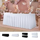 White Table cloth for Rectangle table 6ft Table Cover for 6 foot tables White Table Cover 6ft Spandex Table Covers 6ft Table Skirts for Rectangle Table 6ft White Tablecloth for Rectangle Tables