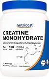 Nutricost Creatine Monohydrate Micronized Powder 500G, 5000mg Per Serv - Pure Micronized Creatine Monohydrate