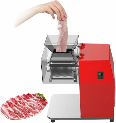 Cortadora de carne comercial de acero inoxidable, máquina cortadora de carne eléctrica, picadora de alimentos eléctrica móvil, cortadora de carne eléctrica de 850 W, cortadora de escritorio comercia